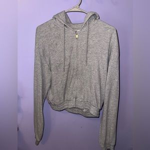 Grey hoodie w/ scrunched bottom